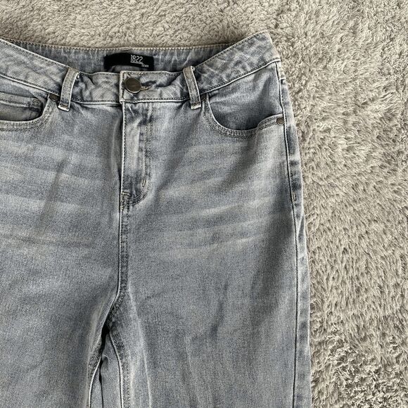 1822 Denim Women Retro 70s Super Flared Jeans Slit Hem Bell Bottom High Rise Y2K - Picture 8 of 16